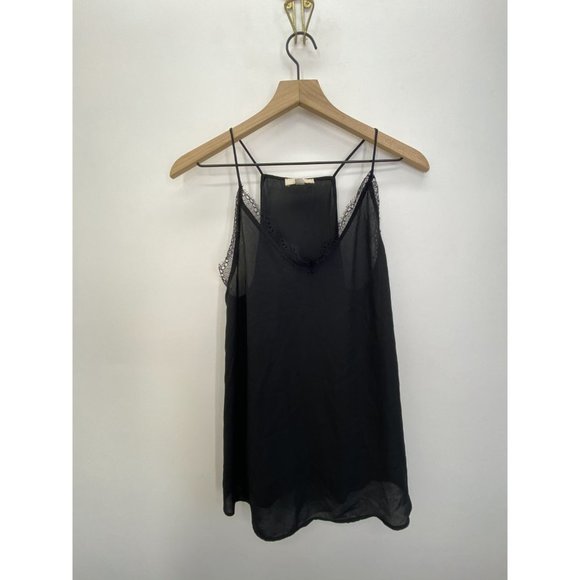 LOFT Tops - LOFT Sleeveless Lace Slip Style Tank Tops Black